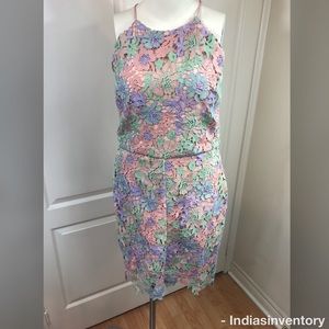 Gianni Bini Floral Lace MiltiColor Sheath Dress